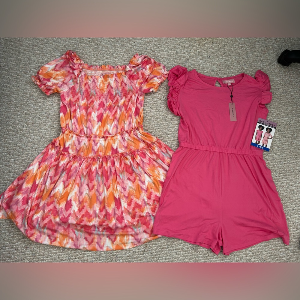 NWT BCBG Girl’s Youth Dress and Romper size L (14/16)